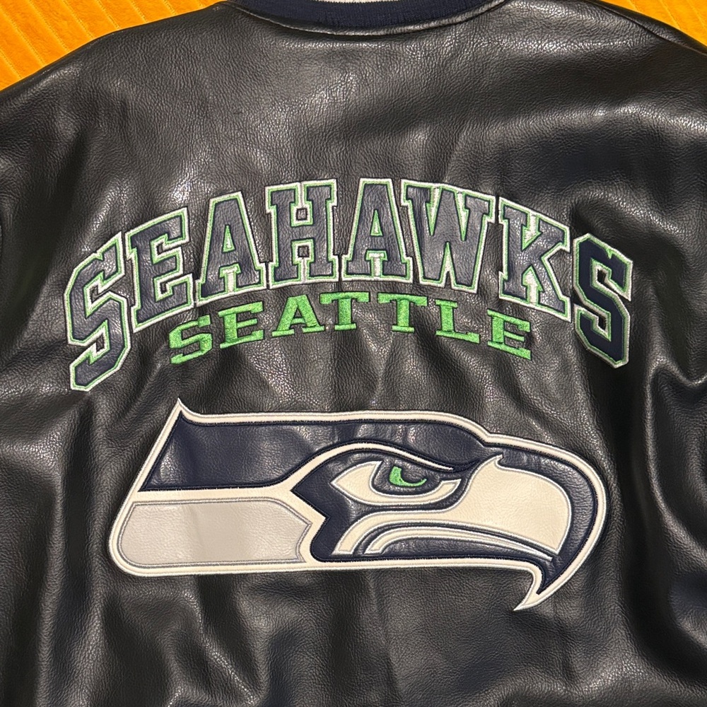 Seattle Seahawks Black Bomber Jacket Official NFL Apparel